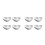 8Pcs White Ceramic Dessert and Fruit Bowls for Home 6