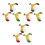 9Pcs Plastic Balancing Eagle Toys Assorted Colors Educational Kids Fun 8