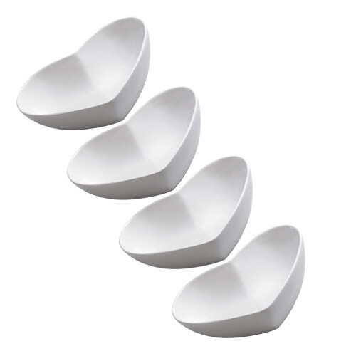 8Pcs White Ceramic Dessert and Fruit Bowls for Home 1
