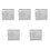 5Pcs Silver Metal Steam Tray Rectangular Food Plate for Storage 5
