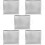 5Pcs Silver Metal Steam Tray Rectangular Food Plate for Storage 9