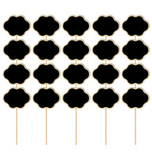 40Pcs Black Wooden Blackboard Signs for Garden, Wedding, Party Labels
