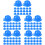 200Pcs Plastic Blue Miniature Construction Doll Hats Multi-Use 8