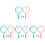 4Sets Kids Badminton Rackets Set for Play Durable Plastic Assorted 3
