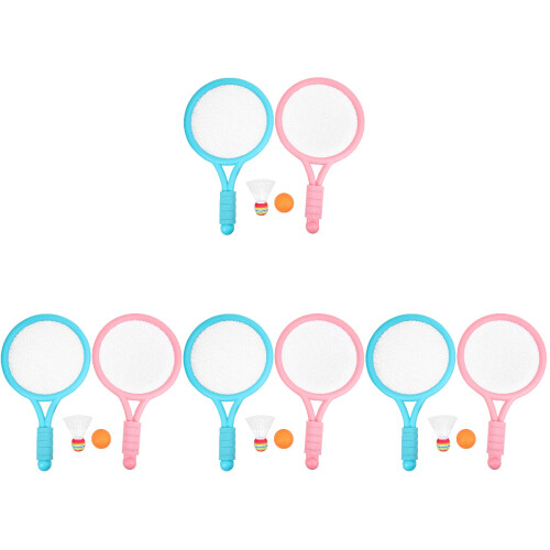 4Sets Kids Badminton Rackets Set for Play Durable Plastic Assorted 2
