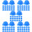 200Pcs Plastic Blue Miniature Construction Doll Hats Multi-Use 10