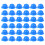 200Pcs Plastic Blue Miniature Construction Doll Hats Multi-Use 3