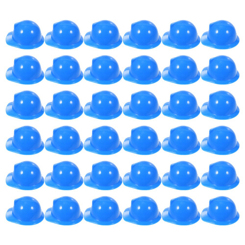 200Pcs Plastic Blue Miniature Construction Doll Hats Multi-Use 2