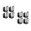 8Pcs Vertical Black Stainless Steel Pot Cover Rack Kitchen Organizer 8