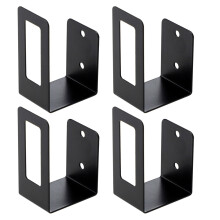 8Pcs Vertical Black Stainless Steel Pot Cover Rack Kitchen Organizer