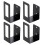 8Pcs Vertical Black Stainless Steel Pot Cover Rack Kitchen Organizer 1