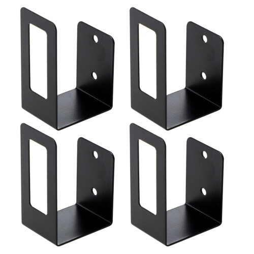 8Pcs Vertical Black Stainless Steel Pot Cover Rack Kitchen Organizer