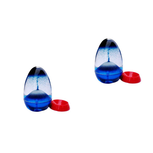 2Pcs Blue Bubble Motion Timer Creative Hourglass Table Decoration 2