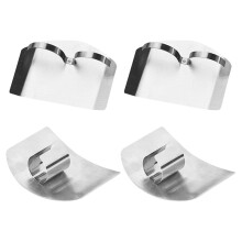 20Pcs Small Stainless Steel Finger Guards Silver for Safe Food Cutting