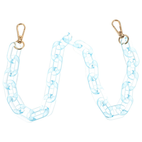 4Pcs Durable Acrylic Handbag Chains Sky-Blue DIY Purse Chain Strap 2