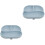 2Pcs Reusable Silicone Food Plate with Suction Cup Divided for Elderly 6
