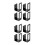 8Pcs Vertical Black Stainless Steel Pot Cover Rack Kitchen Organizer 3