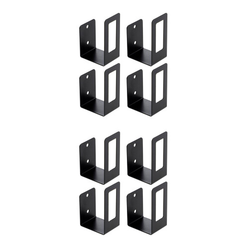 8Pcs Vertical Black Stainless Steel Pot Cover Rack Kitchen Organizer 2