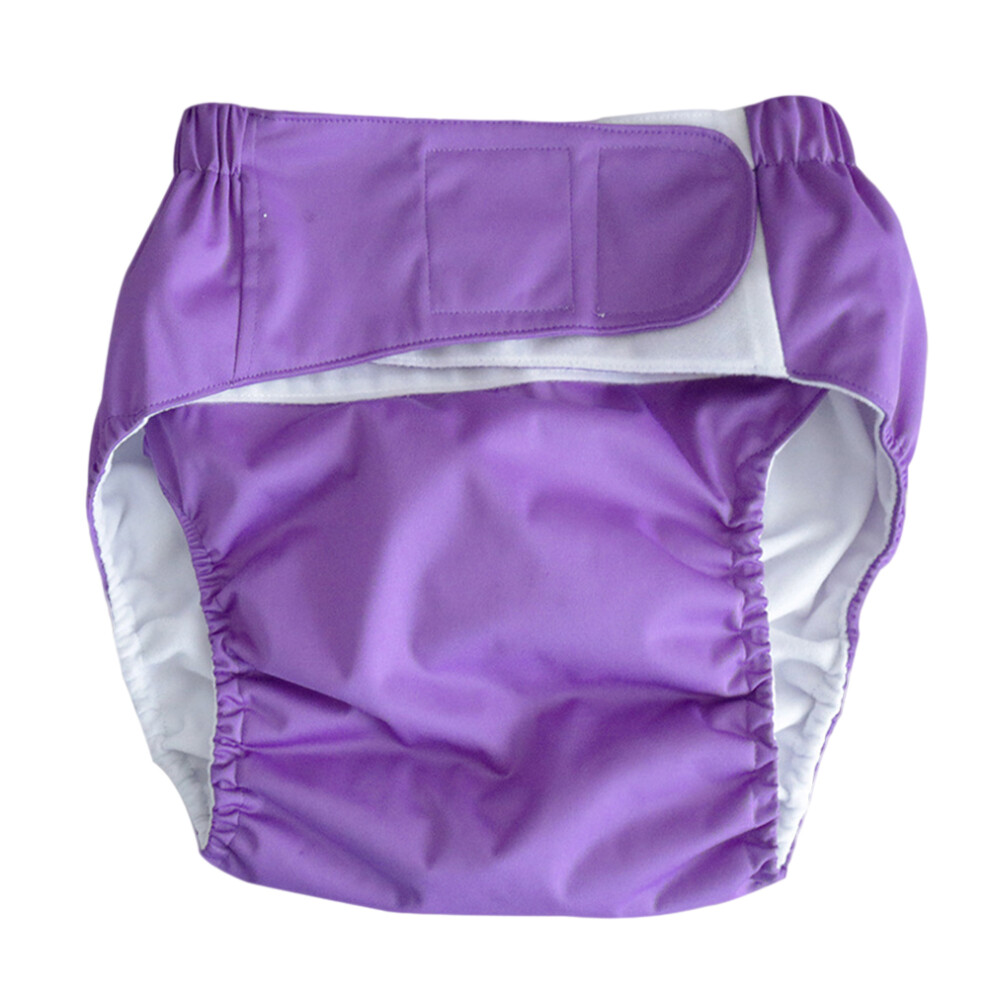 Iplusmile Purple 3Pcs Comfortable Adult Diaper Shorts Washable Leak-Proof Pants