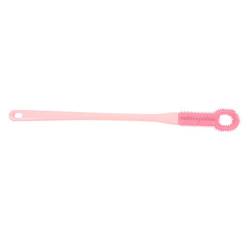 3Pcs Long Handle Pink Silicone Foot Scrubber Soft Bristles Toe Cleaner 1