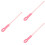 3Pcs Long Handle Pink Silicone Foot Scrubber Soft Bristles Toe Cleaner 8
