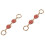 2Pcs Red Zinc Alloy Bag Chain Strap Extender Durable Decorative Chains 6