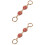 2Pcs Red Zinc Alloy Bag Chain Strap Extender Durable Decorative Chains 7