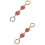 2Pcs Red Zinc Alloy Bag Chain Strap Extender Durable Decorative Chains 9