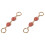 2Pcs Red Zinc Alloy Bag Chain Strap Extender Durable Decorative Chains 4