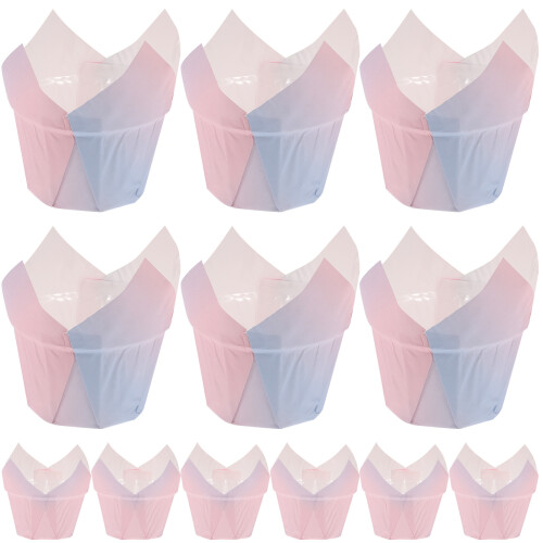 150Pcs Assorted Color Tulip Cupcake Paper Liners Baking Accessories 1