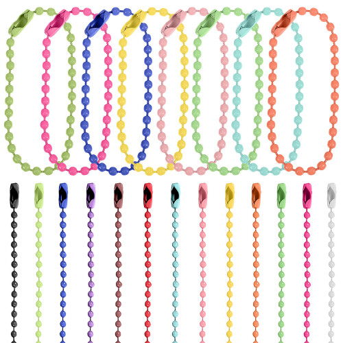 400Pcs Strong Iron Dog Tag Chains Beaded Chains for Decoration Crafts 1
