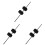 3Pcs Black Eva Arrow Bow Separator Rack for Durable Archery Use 2