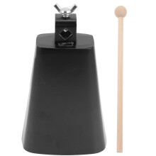2Sets Ergonomic Black Cowbell with Stick Music Supply for Drum Sets