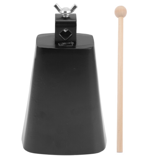 2Sets Ergonomic Black Cowbell with Stick Music Supply for Drum Sets
