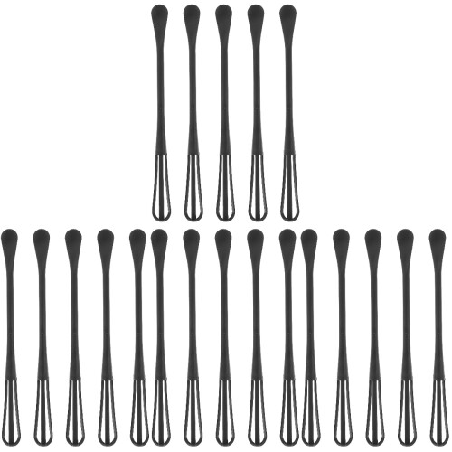 20Pcs Double-Sided Black Egg Whisk Spoon Plastic Baking Tools 2