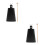 2Sets Ergonomic Black Cowbell with Stick Music Supply for Drum Sets 8