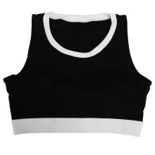 2Pcs Women Fitness Sports Bra Black Breathable Polyester Vest