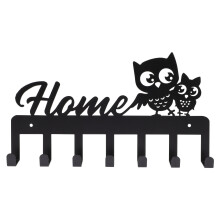 5Pcs Black Wall Hooks Key Holder for Keys Towels in Home and Office