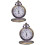 2Pcs Bronze Coffee Quartz Chain Pocket Watch Retro Style Accessory 7