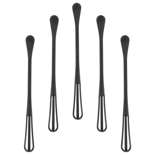 20Pcs Double-Sided Black Egg Whisk Spoon Plastic Baking Tools 1