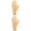 2Pcs Lifelike Brown Simulated Hand for Acrylic Nail Practice 7