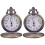 2Pcs Bronze Coffee Quartz Chain Pocket Watch Retro Style Accessory 2