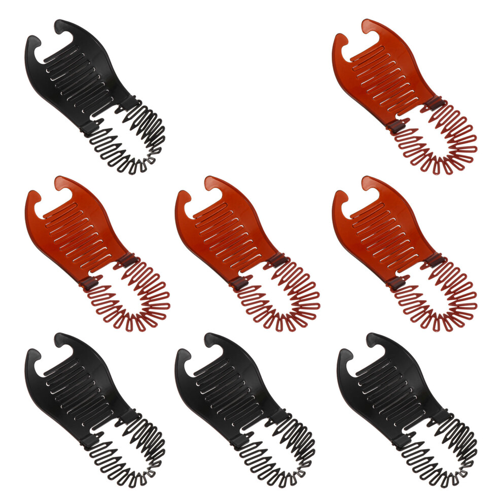Happyyami Unisex 16Pcs Simple Banana Hair Clips Girl Hairstyling Tool Assorted Colors