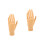 2Pcs Lifelike Brown Simulated Hand for Acrylic Nail Practice 6