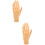 2Pcs Lifelike Brown Simulated Hand for Acrylic Nail Practice 9