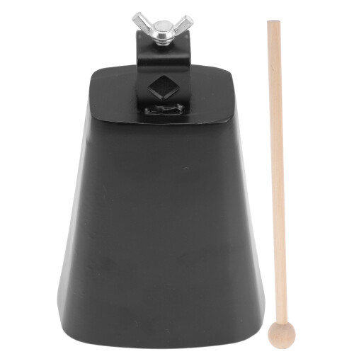 2Sets Ergonomic Black Cowbell with Stick Music Supply for Drum Sets 1