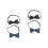 4Pcs Pre-Tied Adjustable Kids Bow Ties Polyester Multi- 4