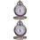 2Pcs Bronze Coffee Quartz Chain Pocket Watch Retro Style Accessory 5