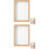 2Pcs Wooden Keepsake Box Flower Pressed Frame Khaki Display Holder 5