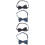 4Pcs Pre-Tied Adjustable Kids Bow Ties Polyester Multi- 5